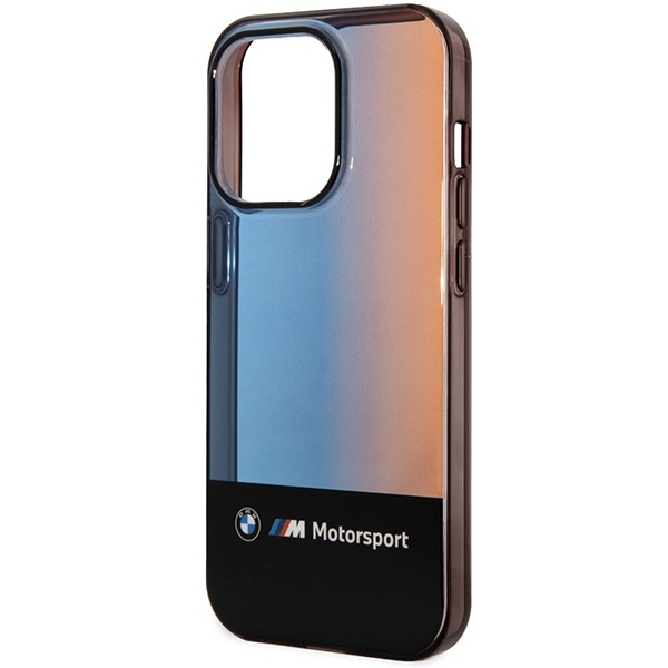 Etui BMW Half Tricolor na iPhone 14 Pro Max 6,7" - czarne