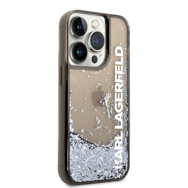 Karl Lagerfeld Liquid Glitter Elong case for iPhone 14 Pro - black