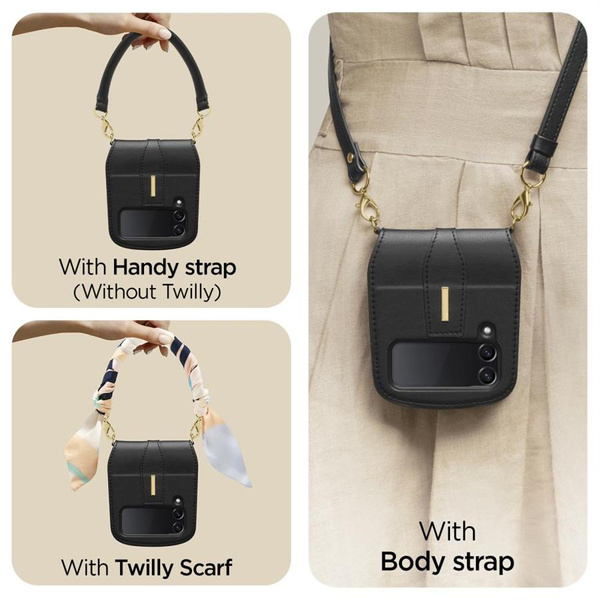 Etui Spigen Linear Calin na Samsung Galaxy Z Flip 4 - czarne