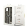 Guess GUHMP15SP4RPSW iPhone 15 / 14 / 13 6.1" brązowy/brown hardcase 4G Printed Stripes MagSafe