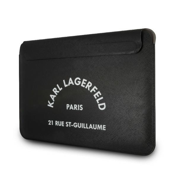 KARL LAGERFELD SLEEVE KLCS133RSGSFBK 13" CZARNY/BLACK SAFFIANO RSG