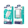 JELLICO wall charger EU02 2.4A 12W 2xUSB + cable Lightning White