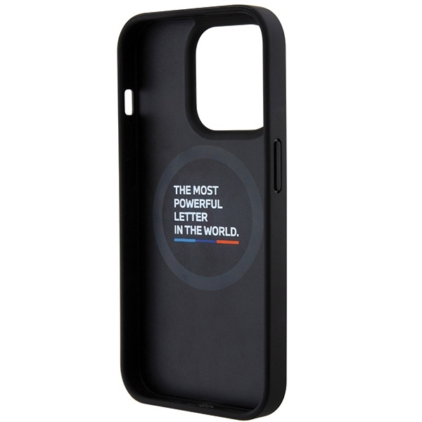 Etui BMW Quilted Tricolor MagSafe na iPhone 15 Pro - czarne