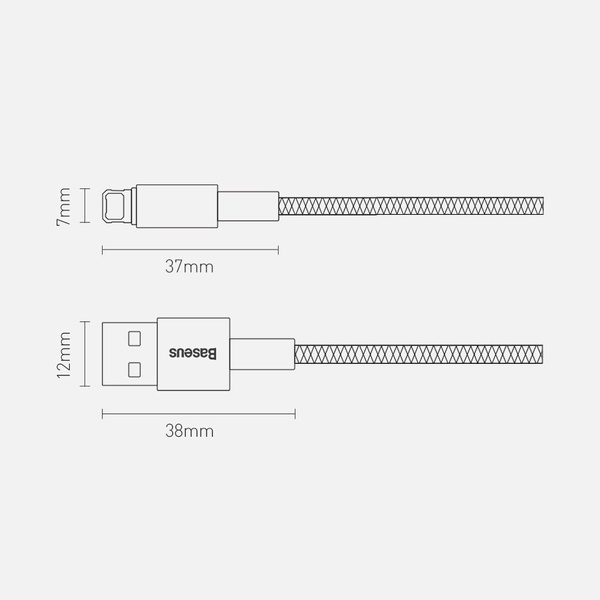 Baseus kabel Tungsten USB - Lightning 2,0m 2,4A czarny