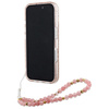 Guess GUHMP16SHCPOFPP iPhone 166.1" różowy/pink hardcase IML Flowers Allover Electro With Pearl Strap MagSafe