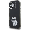 Etui Karl Lagerfeld IML Aquarelle        Choupette & Logo do iPhone 16 czarny