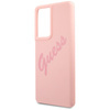 Guess GUHCS21LLSVSPI S21 Ultra G998różowy/pink hardcase Script Vintage