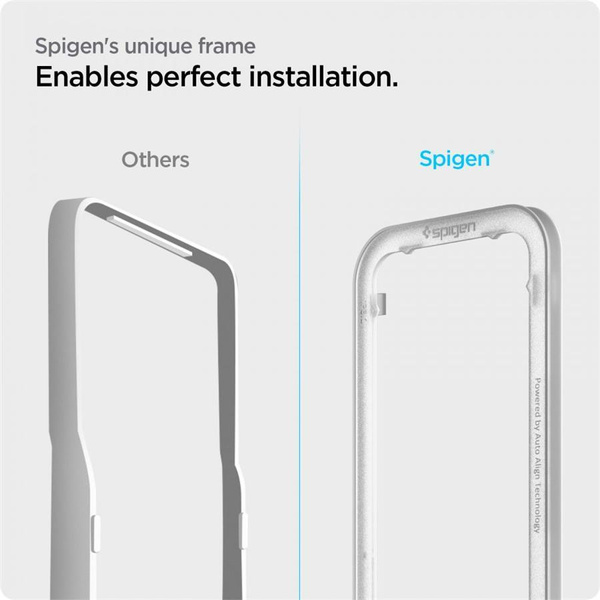 Szkło hartowane Spigen ALM Glass FC na iPhone 13 / 13 Pro / 14 - czarne
