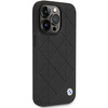 Etui BMW Leather Quilted na iPhone 14 Pro - czarne