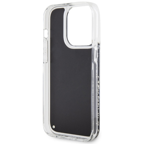 Guess GUHCP14LLCSGSGK iPhone 14 Pro 6.1"czarny/black hardcase Liquid Glitter Marble