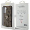 Guess GUHCS24SPGS4TDW S24 S921 brązowy/brown hardcase Grip Stand 4G Triangle Strass