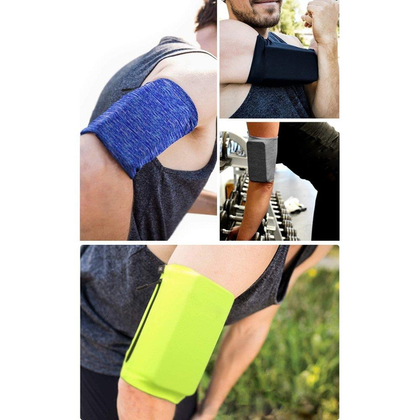 ELASTIC FABRIC ARMBAND ARMBAND FOR RUNNING FITNESS L GREEN