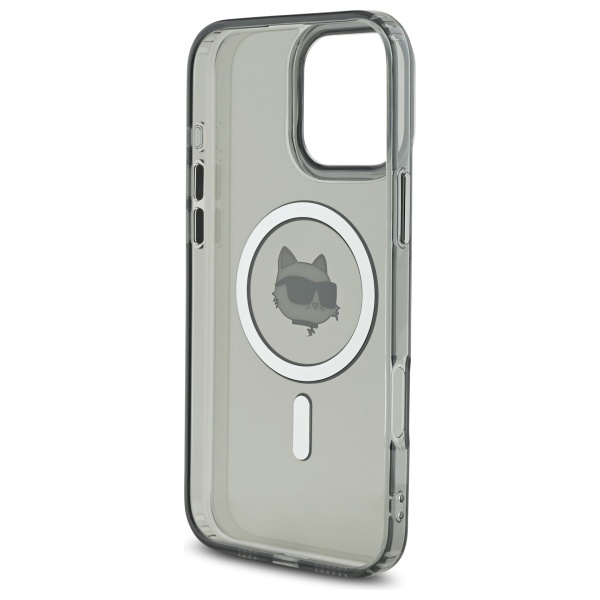Karl Lagerfeld KLHMP16XHLSCHK iPhone 16 Pro Max 6.9" czarny/black hardcase IML Metal Choupette Head MagSafe