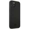 Etui Mercedes Leather Meshed Metal Logo na iPhone 13 - czarne
