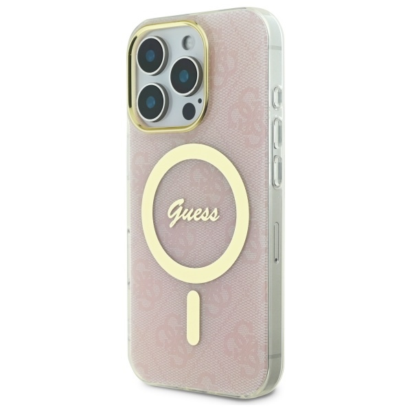 Guess GUHMP16LH4STP iPhone 16 Pro6.3" różowy/pink hardcase IML 4G MagSafe