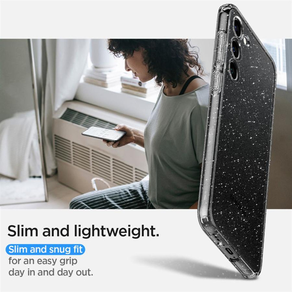Etui Spigen Liquid Crystal na Samsung Galaxy S23 - przezroczysto-brokatowe