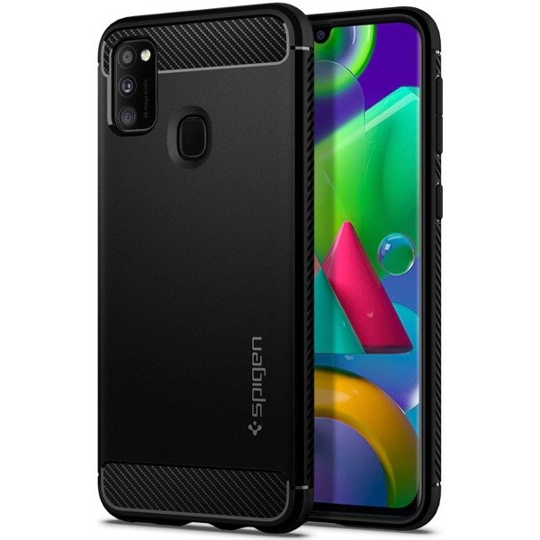 SPIGEN RUGGED ARMOR  ACS01112 GALAXY M21 MATTE BLACK WYPRZEDAŻ