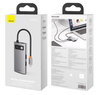 Baseus Metal Gleam 4w1 wielofunkcyjny HUB USB Typ C - USB Typ C Power Delivery 100 W / HDMI 4K 30 Hz / USB 3.2 Gen 1 / USB 2.0 (CAHUB-CY0G)