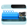Baseus Qpow power bank 10000mAh wbudowany kabel USB Typu C 22.5W Quick Charge SCP AFC FCP niebieski (PPQD020103)