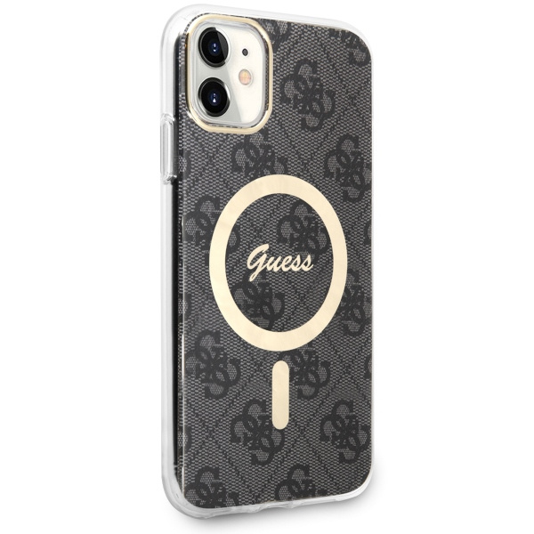 Guess GUHMN61H4STK iPhone 11 6.1"czarny/black hardcase 4G MagSafe
