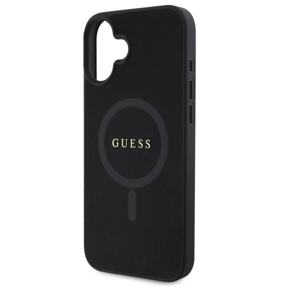 Guess GUHMP16SPSAHMCK iPhone 16 6.1"     czarny/black hardcase Saffiano Classic Logo MagSafe