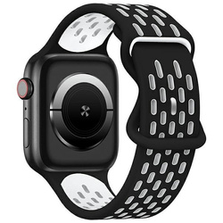 Beline pasek Apple Watch New Sport Silicone 42/44/45/49mm czarno-biały black/white box