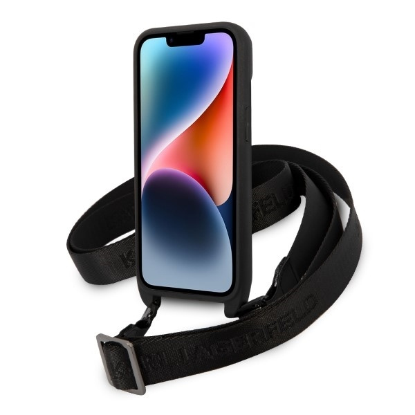 Etui Karl Lagerfeld Monogram Ikonik Patch na iPhone 14 - czarne