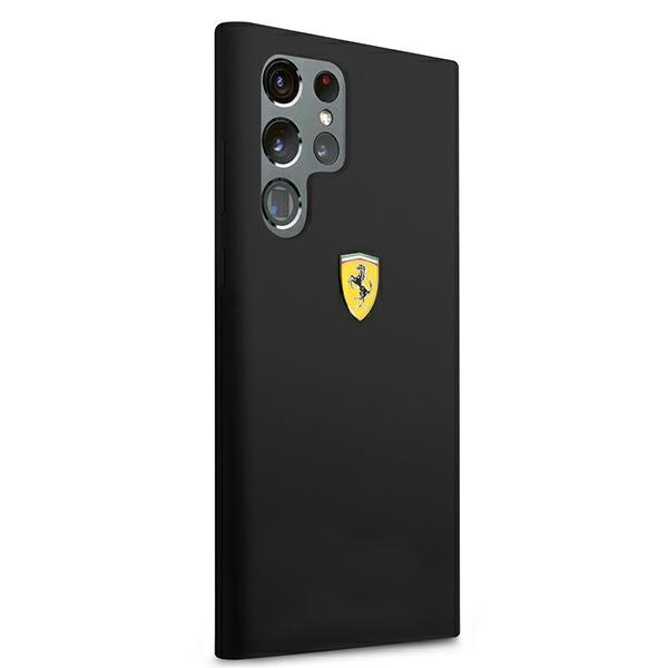 Etui Ferrari On Track Silicone na Samsung Galaxy S22 Ultra - czarne
