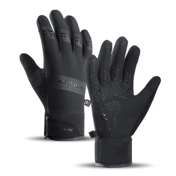 INSULATED SPORTS PHONE GLOVES (SIZE S) - BLACK