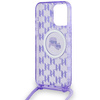 KARL LAGERFELD KLHMP15XHCKCKLCU IPHONE 15 PRO MAX 6.7" PURPLE/PURPLE HARDCASE IML CROSSBODY MONOGRAM KARL & CHOUPETTE HEAD MAGSAFE