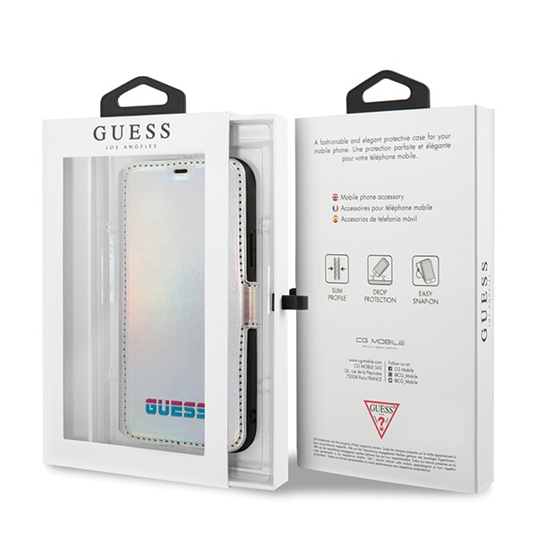 Guess GUFLBKN65BLD iPhone 11 Pro Maxsrebrny/silver book Iridescent