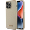 Guess GUHCP15LPGMCSD iPhone 15 Pro 6.1" złoty/light gold hardcase Glitter Glossy Script