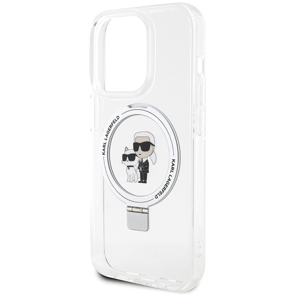 Karl Lagerfeld KLHMP14LHMRSKCH iPhone 14 Pro 6.1" white/white hardcase Ring Stand Karl&amp;Choupette MagSafe