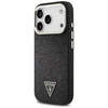 Etui Guess Glitter Triangle Logo MagSafe do iPhone 17 Pro czarny