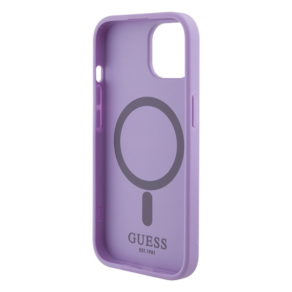 Guess GUHMP15SPSAHMCU iPhone 15 / 14 / 13 6.1" fioletowy/purple hardcase Saffiano MagSafe