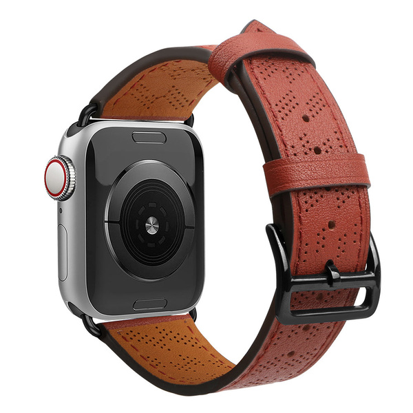 STRAP LEATHER LEATHER STRAP FOR APPLE WATCH SE, 8, 7, 6, 5, 4, 3, 2, 1 (41, 40, 38 MM) BAND BRACELET RED