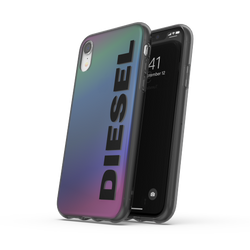 DIESEL SNAP CASE HOLOGRAPHIC WITH THE LOGO IPHONE XR HOLOGRAPHIC/BLACK