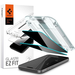 Szkło hartowane Spigen Glas.tR EzFit prywatyzujące na iPhone 15 / 16 z adapterem (2 szt.)
