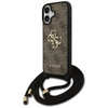 Etui Guess 4G Big Logo Cord Stap         Crossbody do iPhone 17 brązowy
