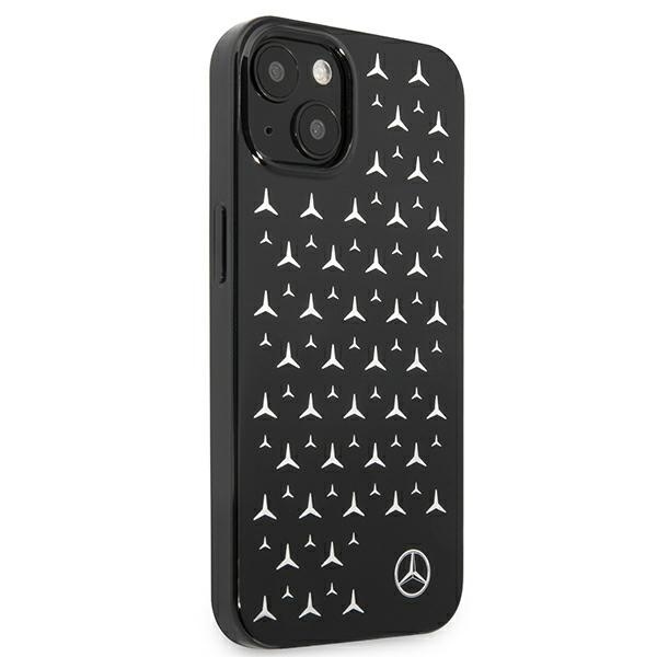 Etui Mercedes Silver Stars Pattern na iPhone 13 mini - czarne