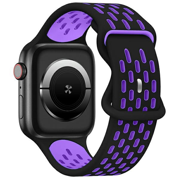 Beline pasek Apple Watch New Sport Silicone 38/40/41mm czarno-fioletowy  black/purple box