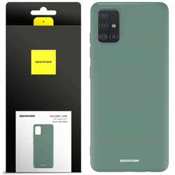 Spacecase Etui Silicone Case Galaxy A71 dark green