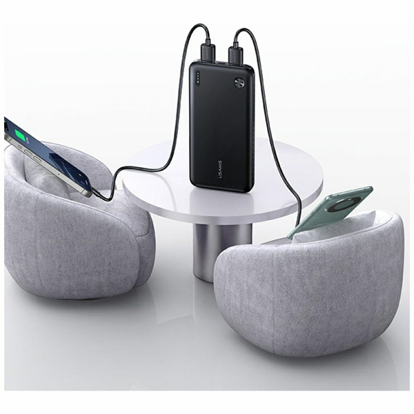 Powerbank USAMS PB83 2xUSB-A 1xUSB-C 10000mAh czarny