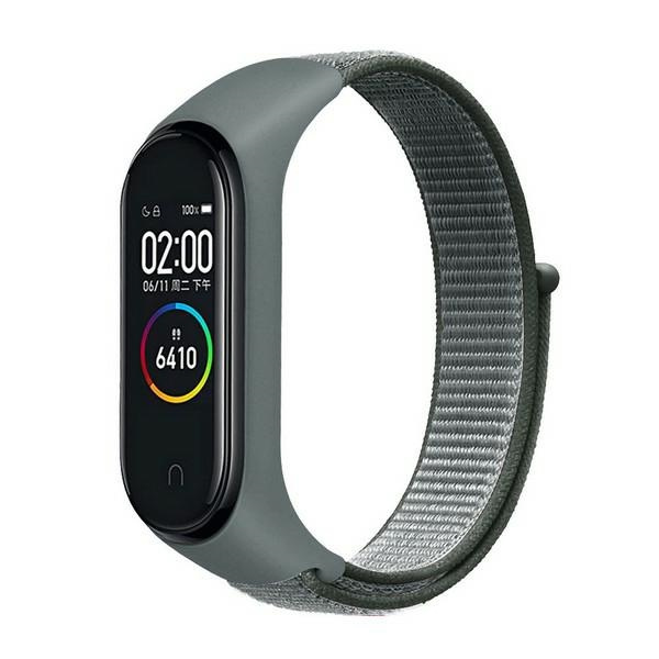 Beline pasek Mi Band 7/6/5/4/3 NylonLoop szary/grey