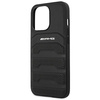 AMG AMHCP14LGSEBK iPhone 14 Pro 6.1 "black / black hardcase Leather Debossed Lines