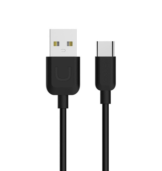 USAMS CABLE U-TURN USB-C 2A 1M BLACK