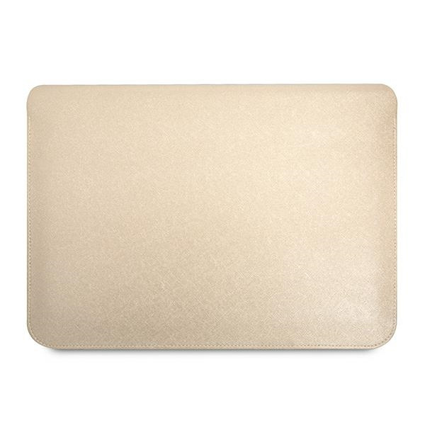 Guess Sleeve GUCS16PSATLE 16" beżowy/beige Saffiano Triangle Logo