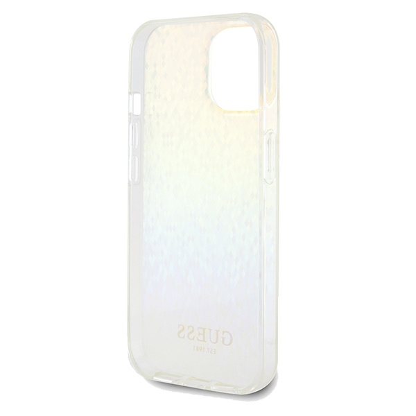 GUESS GUHCP14SHDECMI IPHONE 14 / 15 / 13 6.1" WIELOKOLOROWY HARDCASE IML FACETED MIRROR DISCO IRIDESCENT