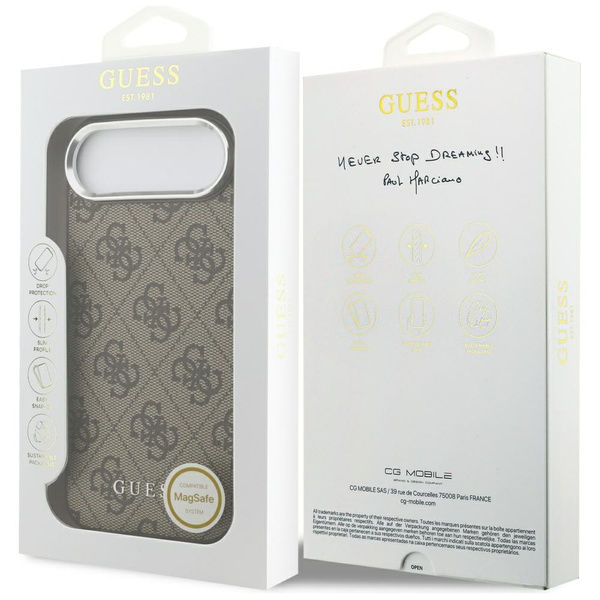 Etui Guess 4G Classic Logo MagSafe do    iPhone Air brązowy