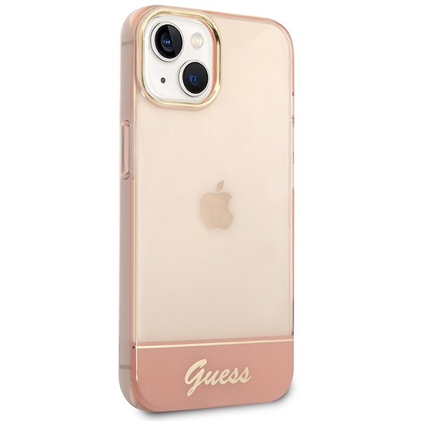 Guess GUHCP14MHGCOP iPhone 14 Plus / 15 Plus 6.7" różowy/pink hardcase Translucent